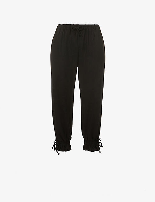 SIMONE ROCHA: Tie-detail tapered mid-rise jogging bottoms