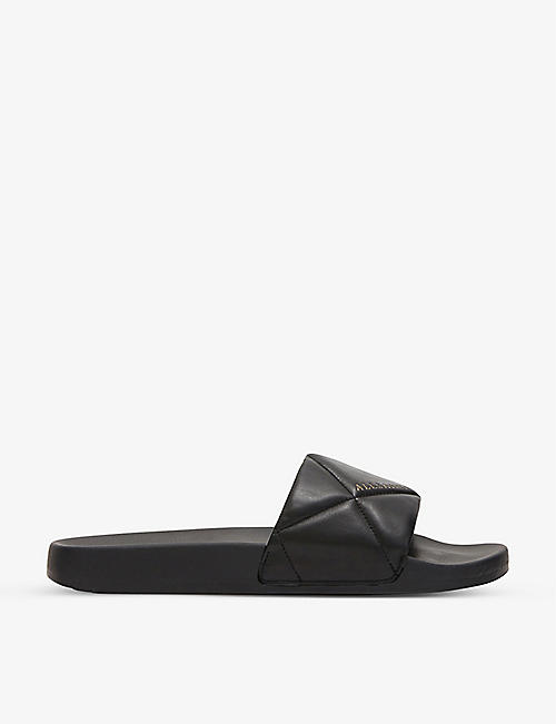 ALLSAINTS: Bell quilted leather sliders