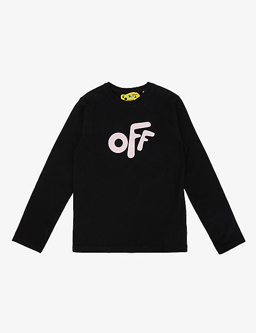 OFF-WHITE C/O VIRGIL ABLOH: Arrows logo long-sleeve cotton-jersey T-shirt 4-12 years