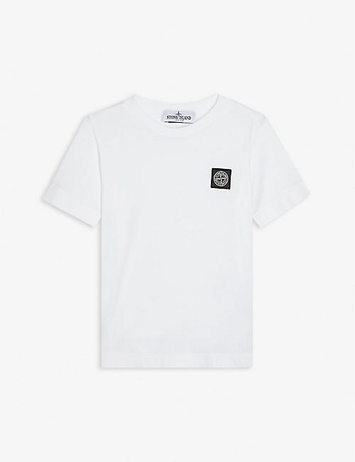 STONE ISLAND: Brand-patch cotton-jersey T-shirt 4-14 years