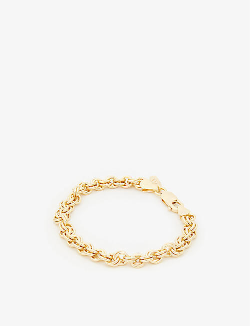 EDGE OF EMBER: 18ct recycled yellow gold-plated sterling silver chain bracelet