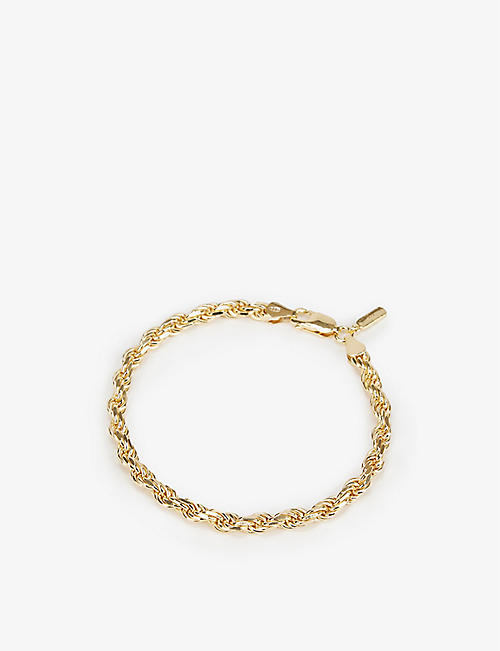 EDGE OF EMBER: Chunky Rope 18ct yellow gold-plated recycled sterling silver bracelet