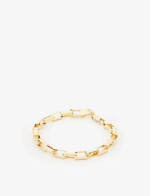 EDGE OF EMBER: 18ct recycled yellow gold-plated sterling silver chain bracelet