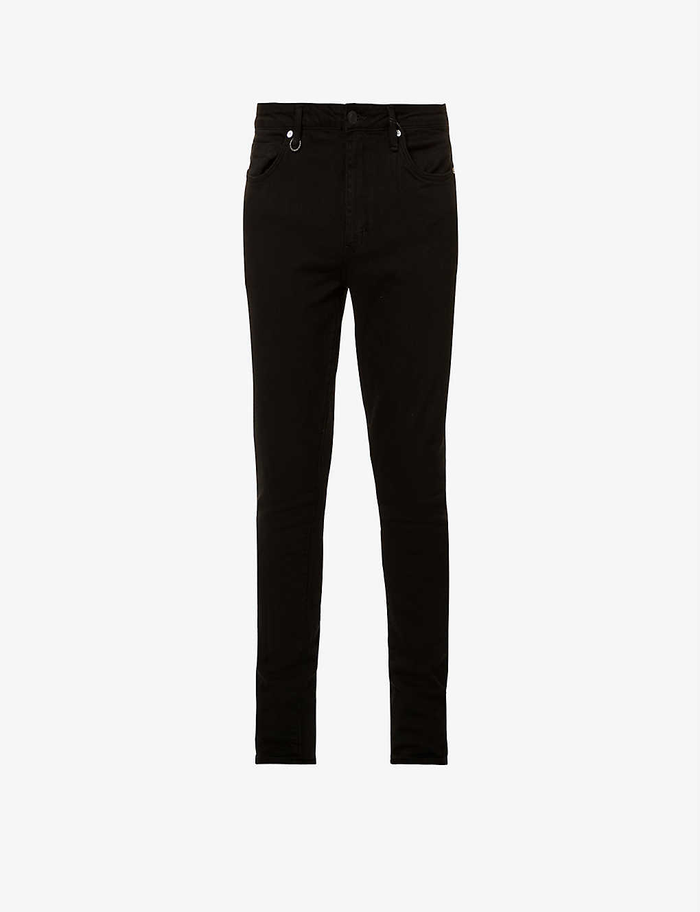 Neuw Rebel Slim-fit Skinny-leg Cotton-blend Jeans In Eternal Black