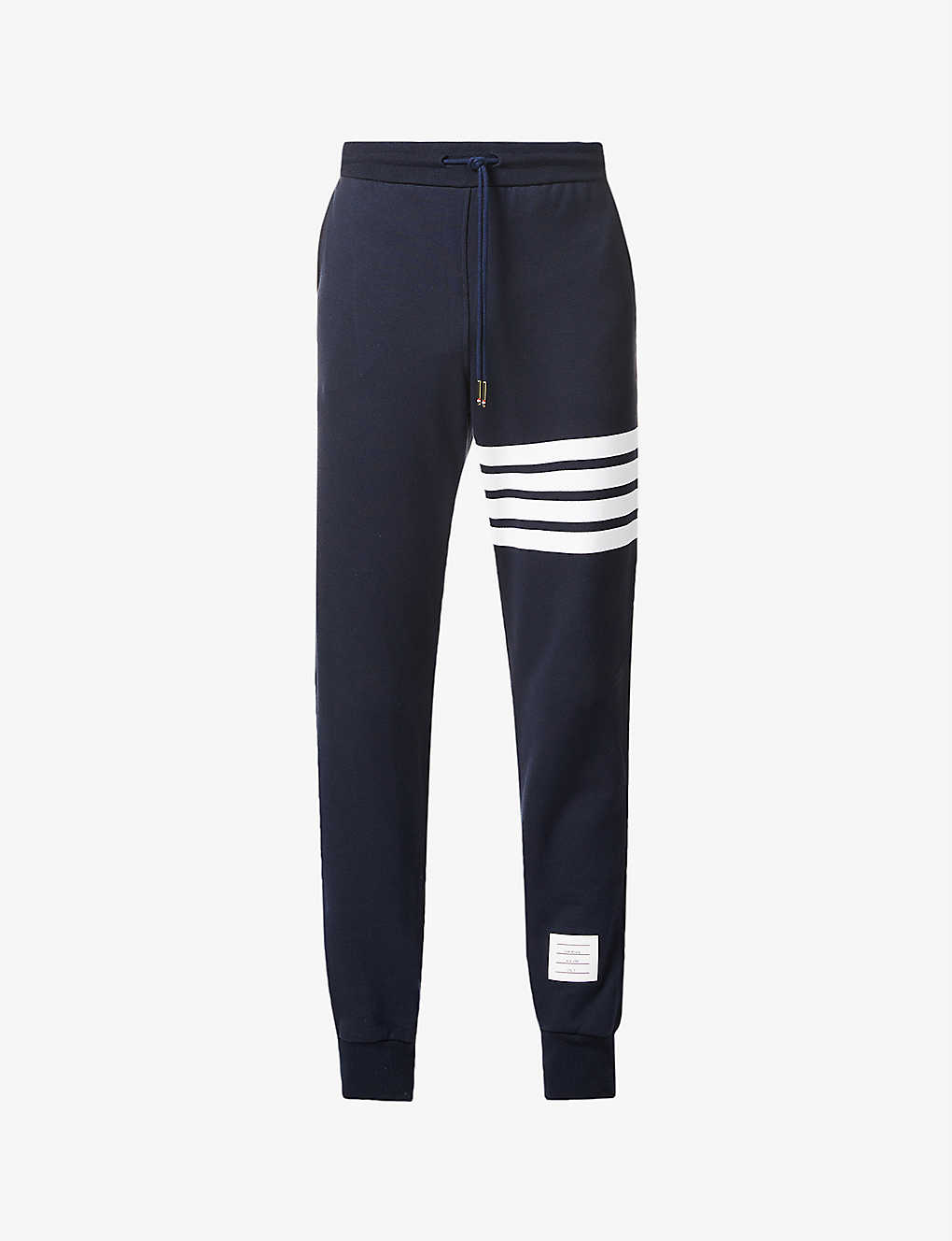 Thom Browne Four-bar Slim-fit Cotton Jogging Bottoms In Navy