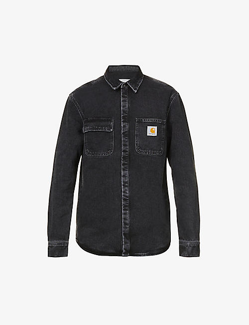 CARHARTT WIP: Salinac logo-patch organic-cotton denim shirt