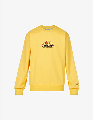 CARHARTT WIP: Geo Script logo-embroidered cotton-blend sweatshirt