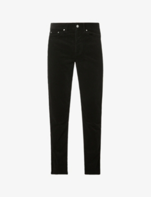 Carhartt Newel Mid-rise Corduroy Trousers In Black