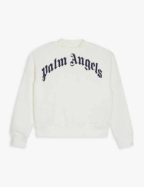 PALM ANGELS: Logo-print cotton-jersey sweatshirt 4-10 years