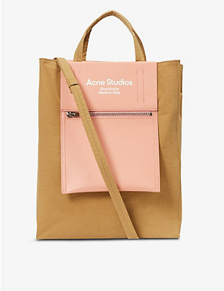 ACNE STUDIOS: Baker shell and leather tote bag