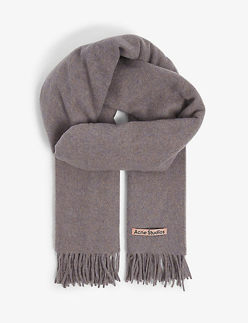 ACNE STUDIOS: Canada New fringe-trimmed wool scarf