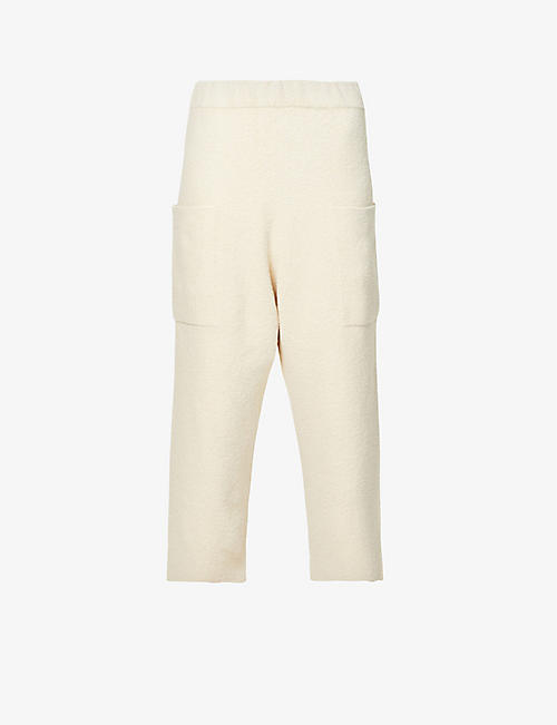 LAUREN MANOOGIAN: Cropped straight-leg high-rise stretch-cotton trousers