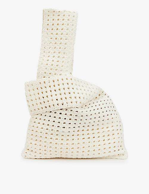 LAUREN MANOOGIAN: Net cotton-knit shoulder bag