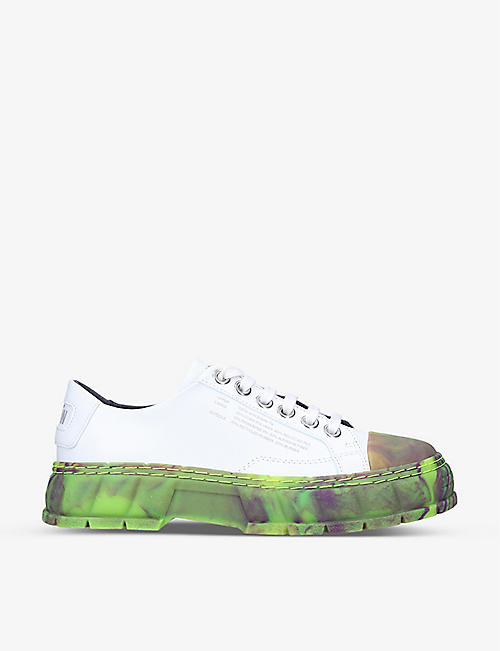 VIRON: 1968 abstract-sole recycled-canvas low-top trainers