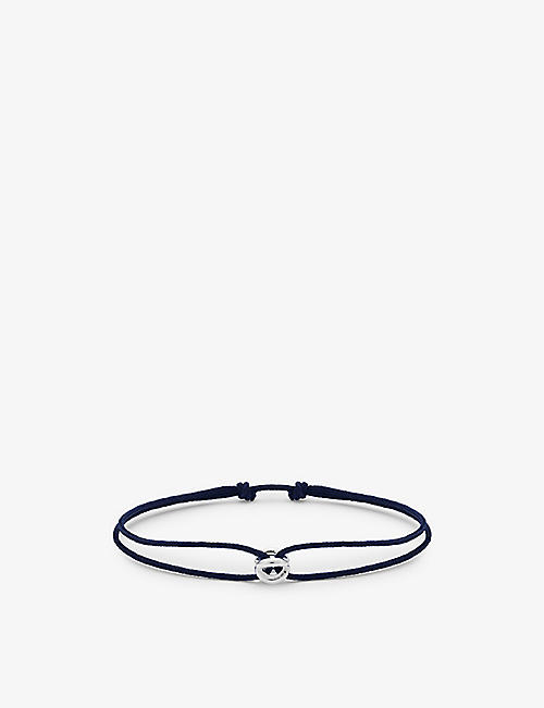 LE GRAMME: Le 1g sterling silver and cord bracelet