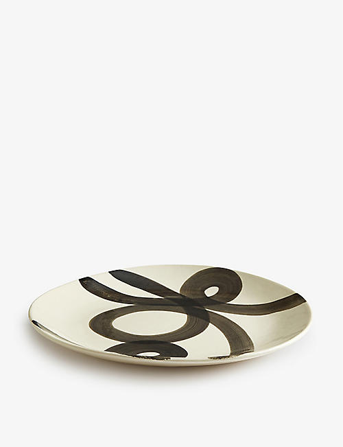 SOHO HOME: Soho Home x Wonki Ware graphic-print stoneware ceramic dinner plate 28cm