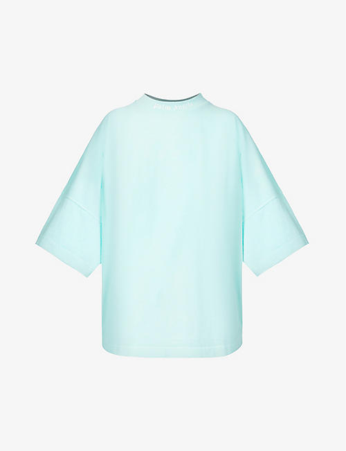 PALM ANGELS: Logo-print oversized-fit cotton-jersey T-shirt