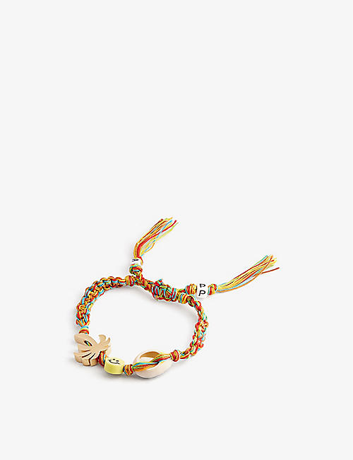 PALM ANGELS: Bead-embellished woven bracelet