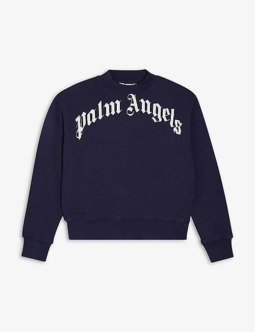 PALM ANGELS: Logo-print long-sleeve stretch-cotton sweatshirt 4-10 years