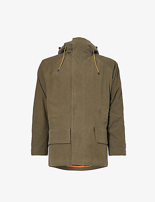 READYMADE: Fall Water brand-embroidered hooded cotton jacket