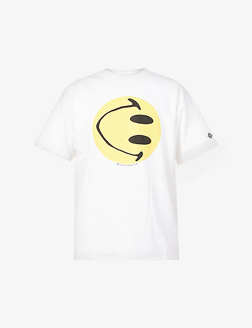 READYMADE: Smiley oversized cotton-jersey T-shirt
