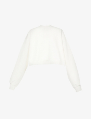 Wardrobe.nyc X Hailey Bieber Hb Cotton Fleece Sweatshirt In White