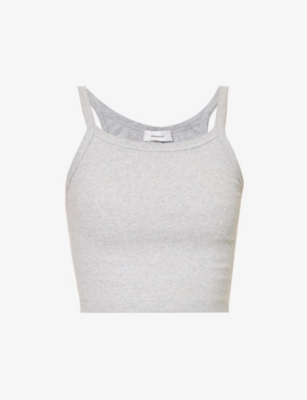 Wardrobe.nyc Wardrobe. Nyc Hb Ribbed Tank In Grey Marl