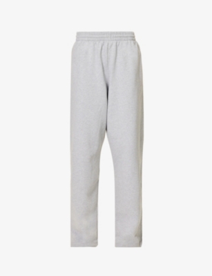 x Hailey Bieber wide-leg cotton sweatpants in grey - Wardrobe NYC