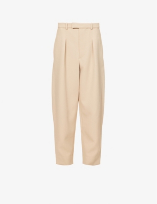 Wardrobe.nyc Womens Off White X Hailey Bieber Wide-leg Mid-rise Wool Trousers
