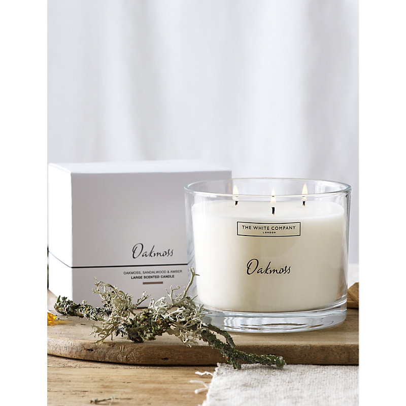 Shop The White Company None/clear Oakmoss Scented Candle 770g