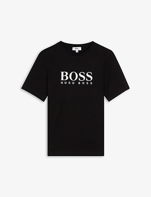 BOSS: Logo-print cotton T-shirt 4-16 years
