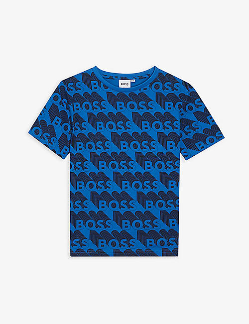 BOSS: Logo-print cotton T-shirt 8-16 years