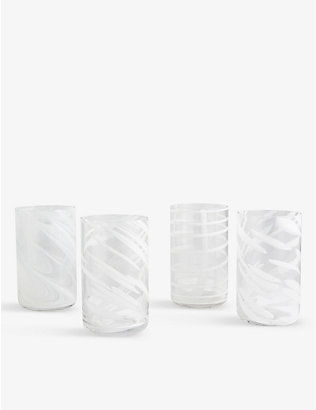 SOHO HOME: Poldo swirled highball glasses set of four