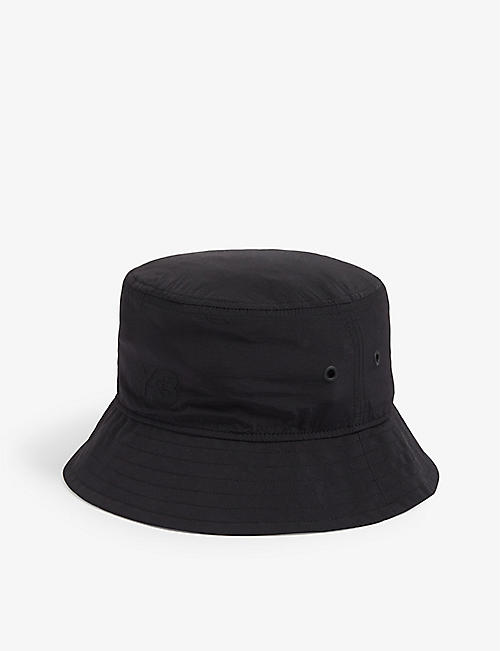 Y3: Logo-embroidered shell bucket hat