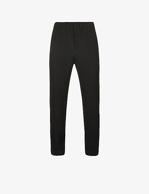 HOMME PLISSE ISSEY MIYAKE: Pleated relaxed-fit tapered-leg woven trousers