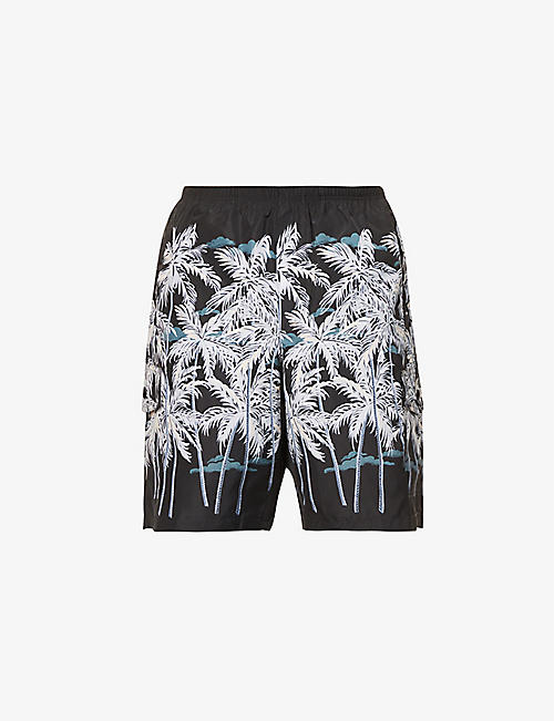 PALM ANGELS: Palms graphic-print swim shorts