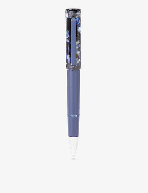 TIBALDI: Stonewash resin and stainless-steel ballpoint pen