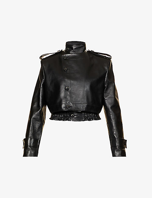 THE MANNEI: Arezzo regular-fit leather jacket