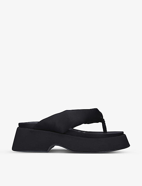 GANNI: Retro padded recycled polyester sandals