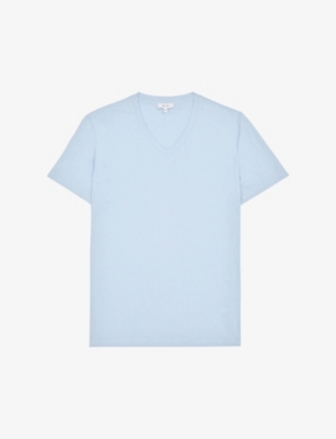 Styrke evigt Monica Reiss Mens Soft Blue Dayton V-neck Cotton-jersey T-shirt | ModeSens