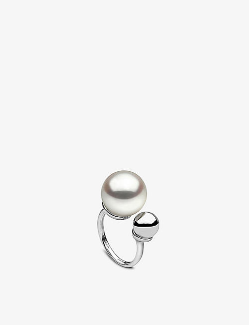 YOKO LONDON: South Sea 18ct white-gold and pearl ring