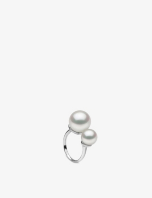 YOKO LONDON: South Sea 18ct white-gold and pearl ring