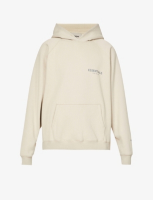 Fear of God - Eternal Logo-Flocked Cotton-Jersey Hoodie - Neutrals Fear Of  God