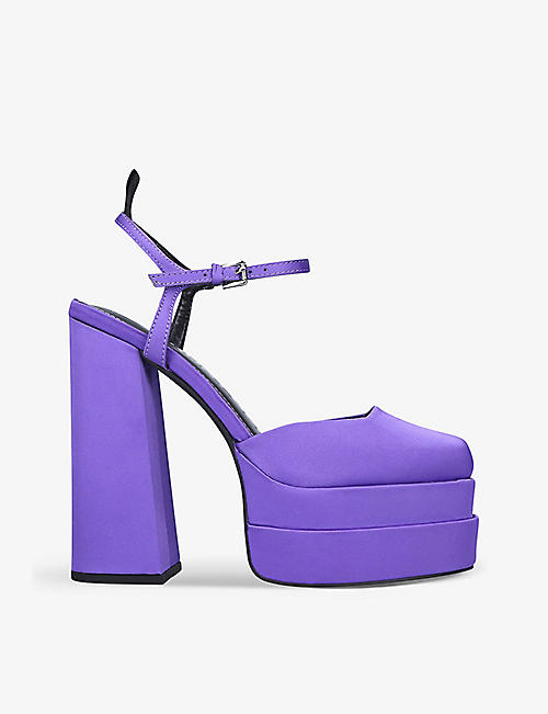 KG KURT GEIGER: Serena platform-heel vegan-leather sandals