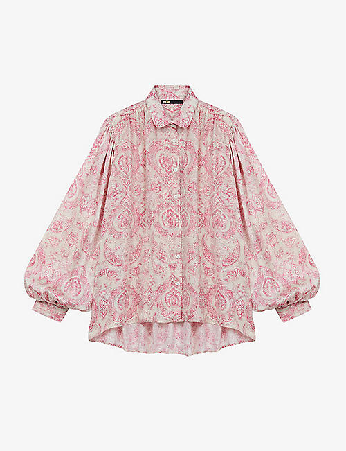 MAJE: Cifal paisley-print woven blouse