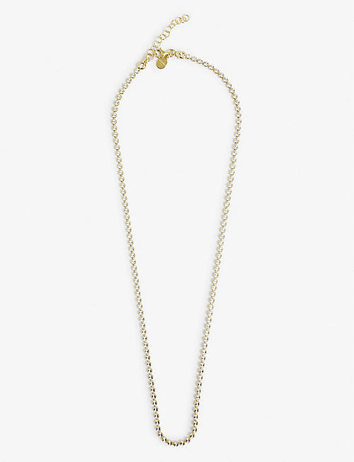 HERMINA ATHENS: Silvia sterling silver beaded chain necklace