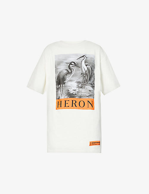 HERON PRESTON：苍鹭图案有机棉 T 恤