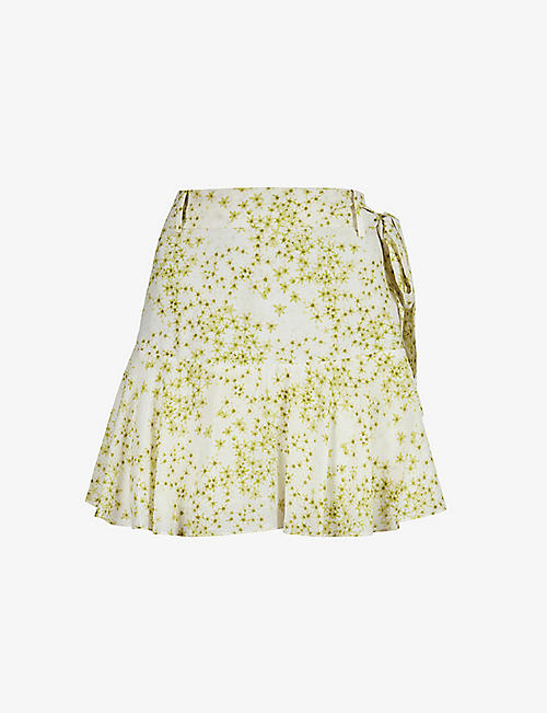 ALLSAINTS: Frida Amanzi floral-print woven mini skirt