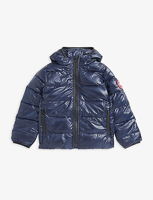 CANADA GOOSE: Crofton hooded recycled-shell jacket 7-16 years
