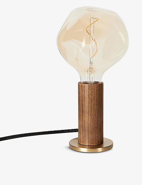 TALA: Knuckle walnut-wood table lamp with Voronoi I LED bulb 27cm